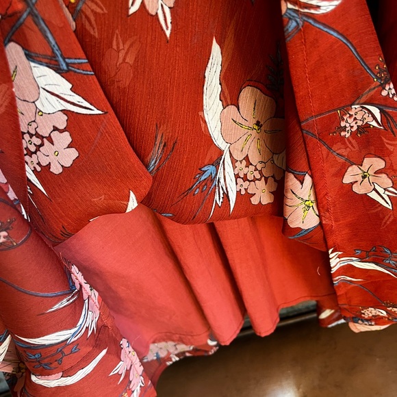 Anthropologie Dress sheer floral size 12 - Picture 4 of 8